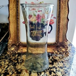 Elegant glass vase
